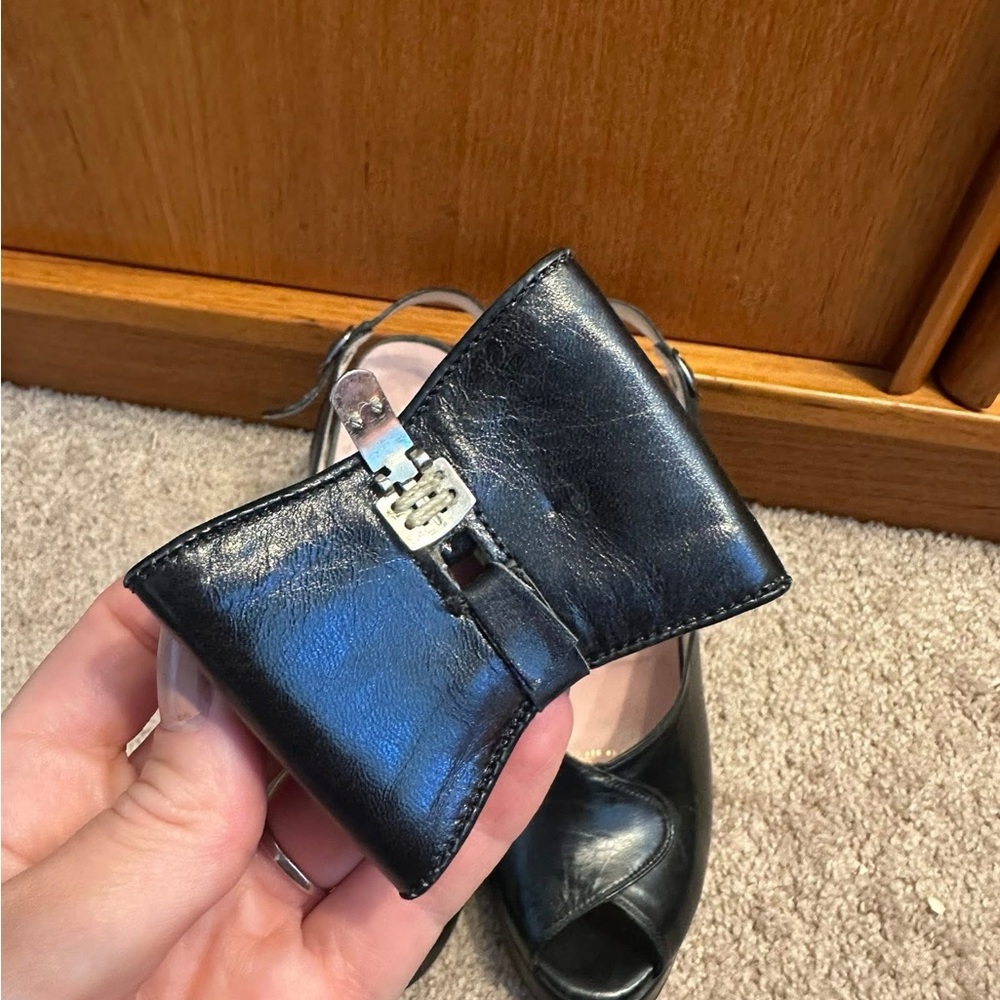 Black ReMix “Rita” Peep-Toe Slingback Heels shoe rockabilly - Picture 6 of 8